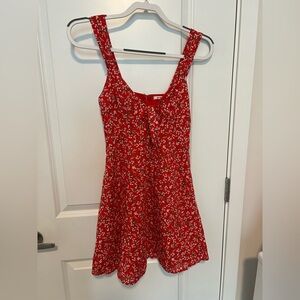 Zara Red Floral Dress